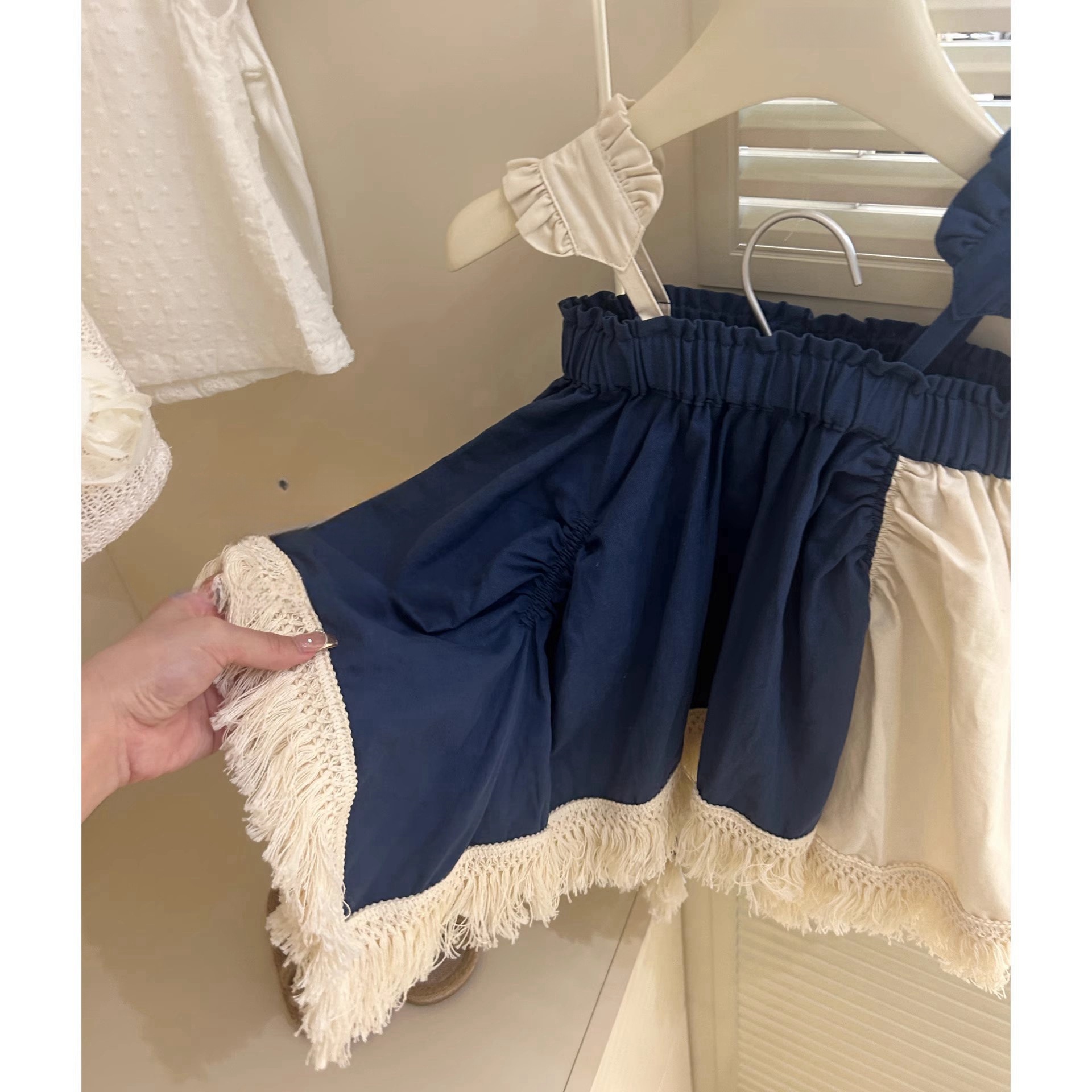 Black and Cream Frock Dress - 1