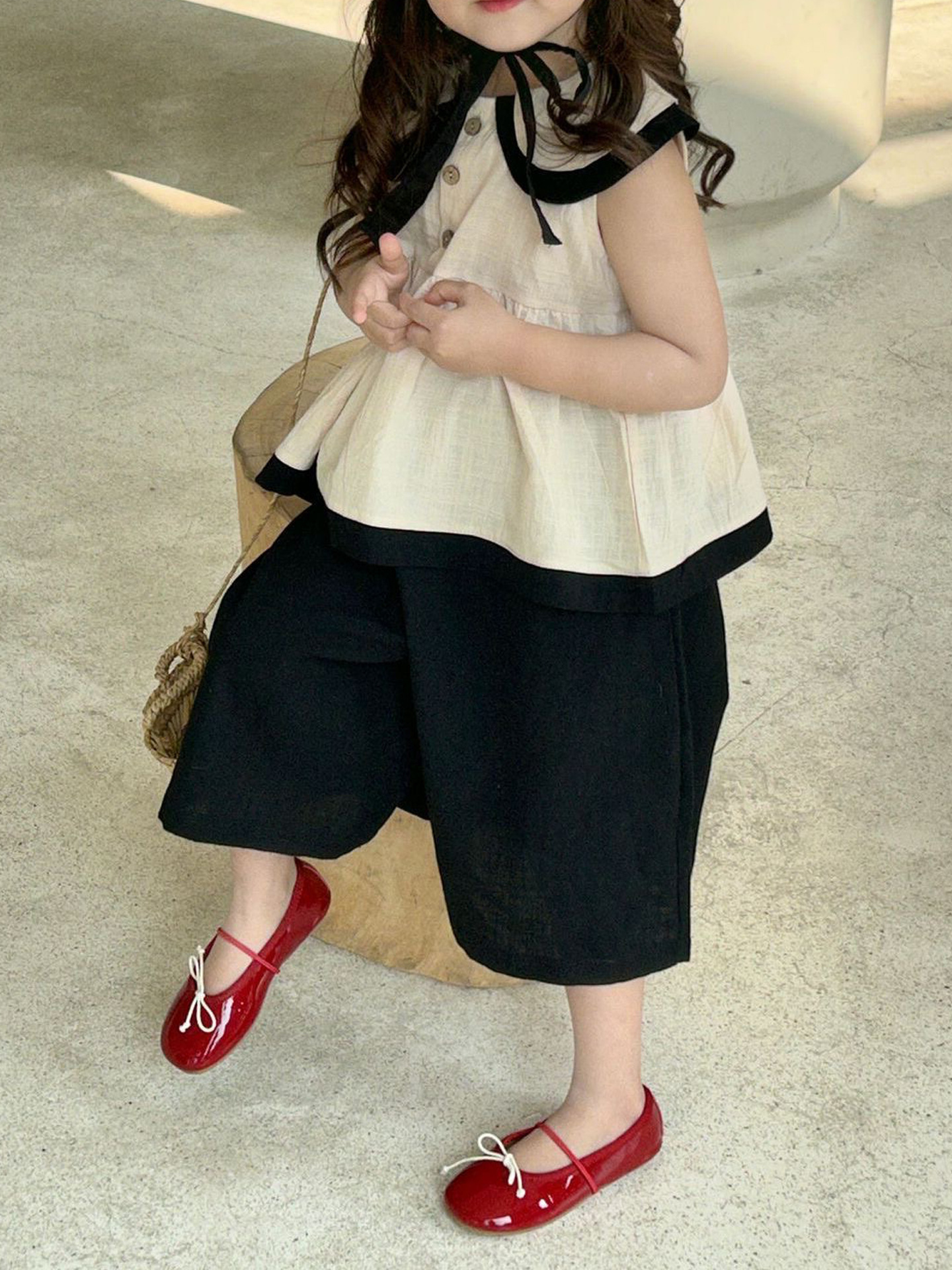 Black & Cream Dress Set