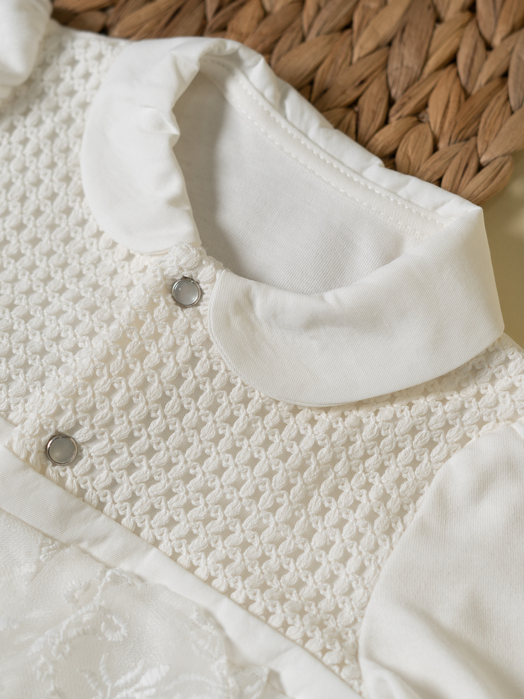 -CHECKER ONESIES WITH COLLAR - 1