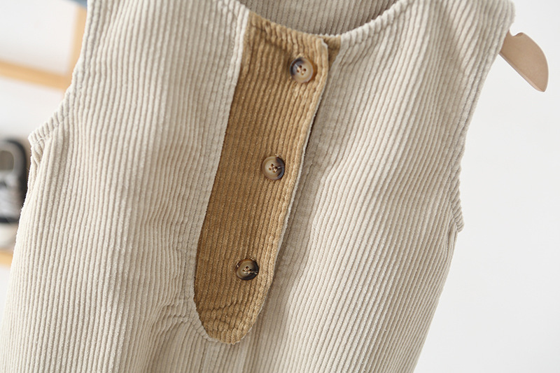 Cream Stripe Baby Romper