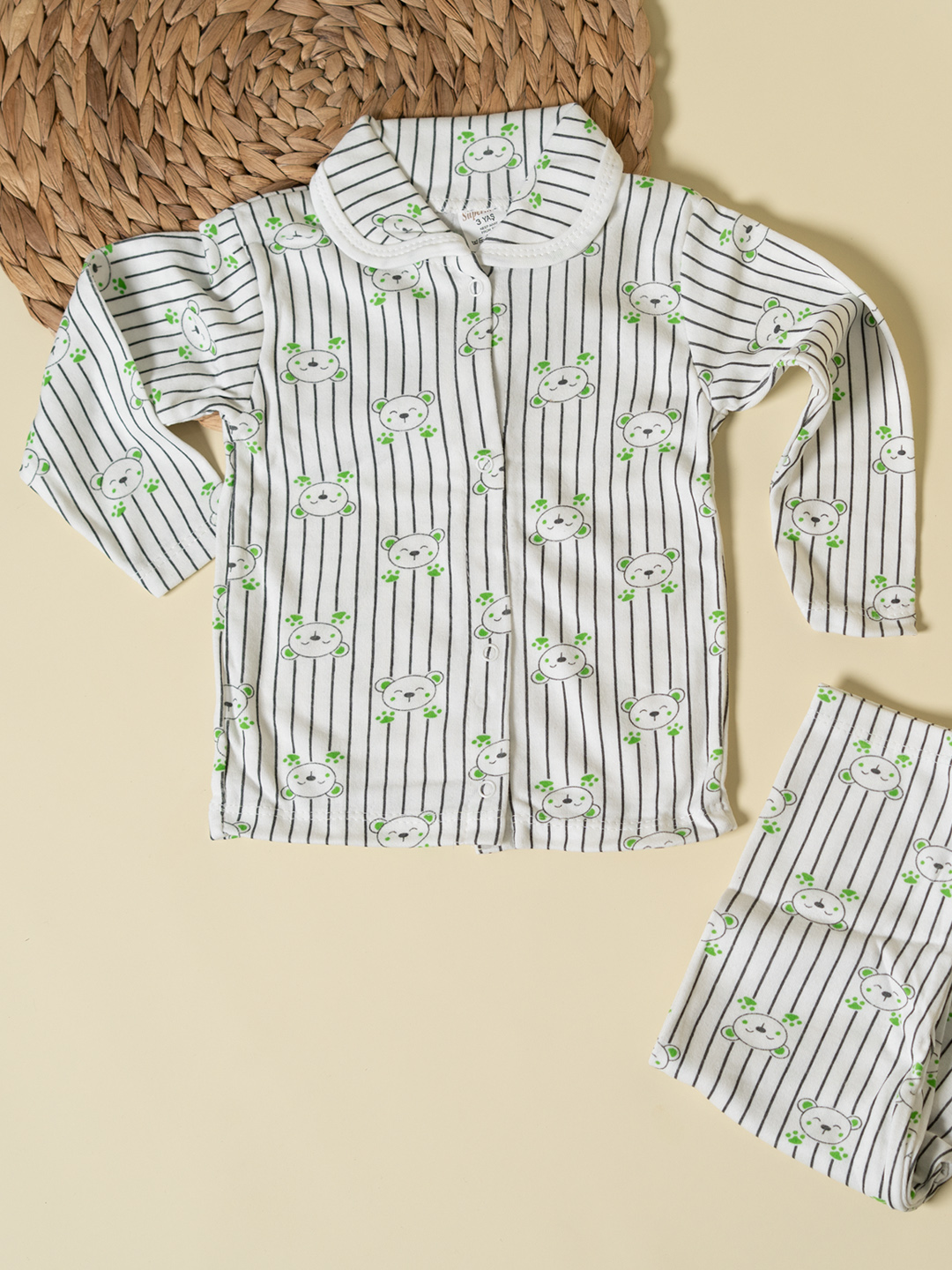 STIPPED TEDDY NIGHT SUIT