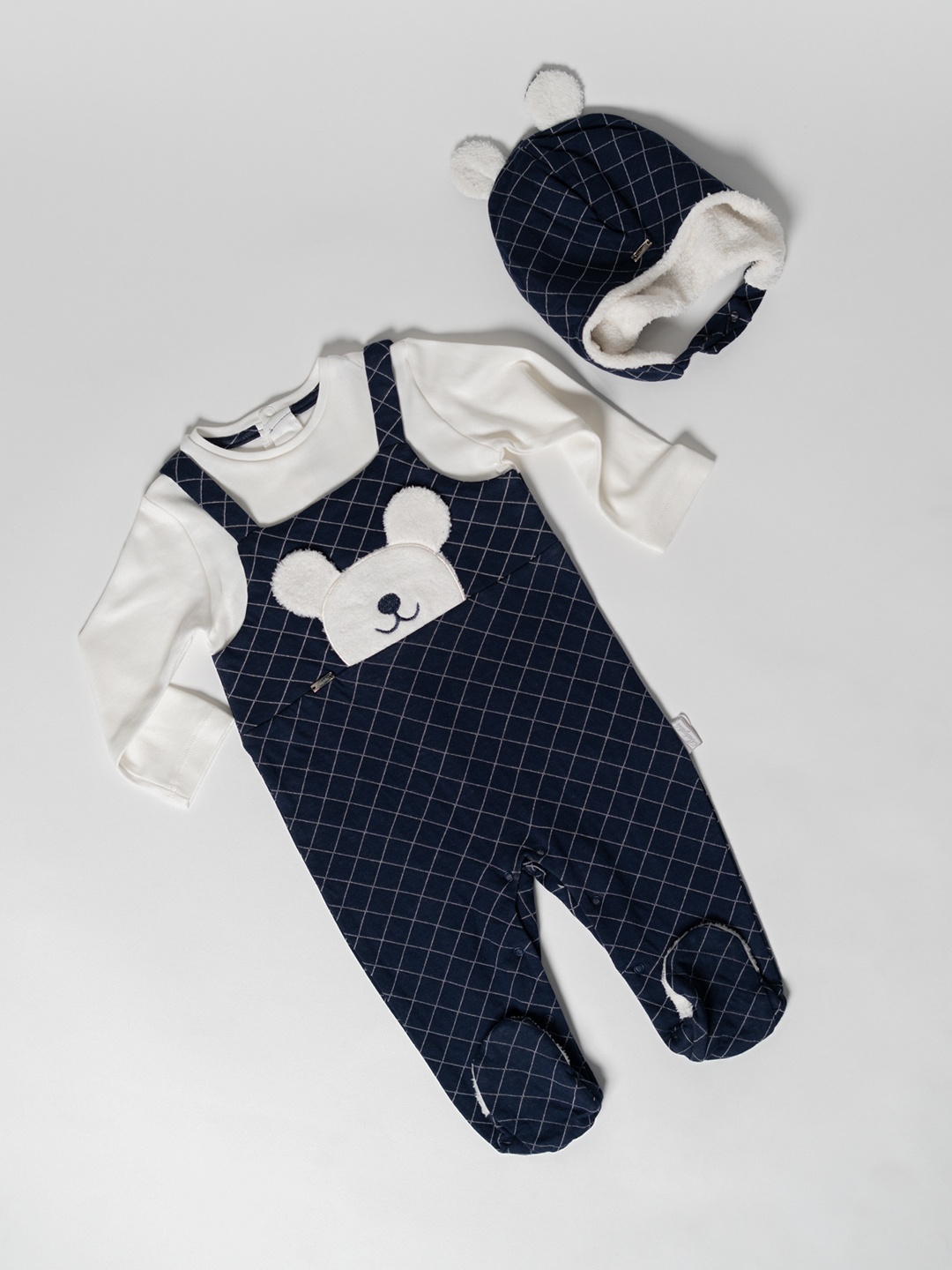 TEDDY ROMPER SET WITH CAP