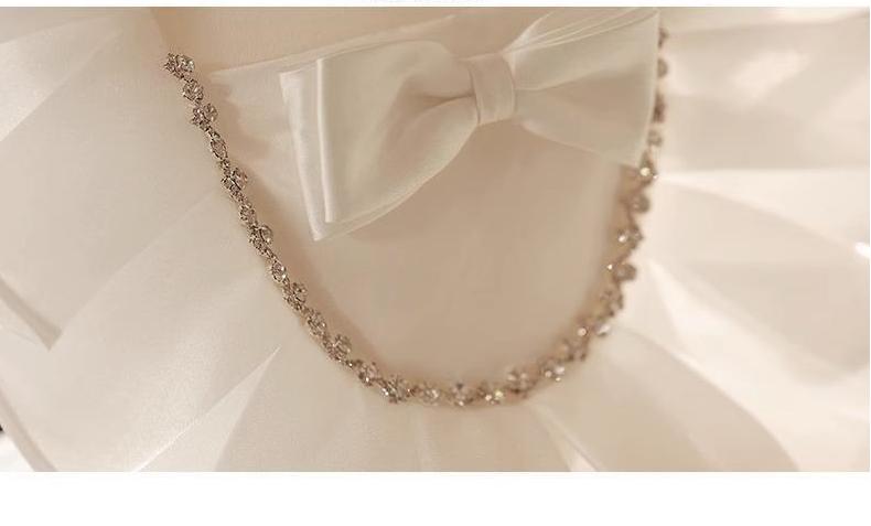 White Umbrella Cut Frock Dress - 1